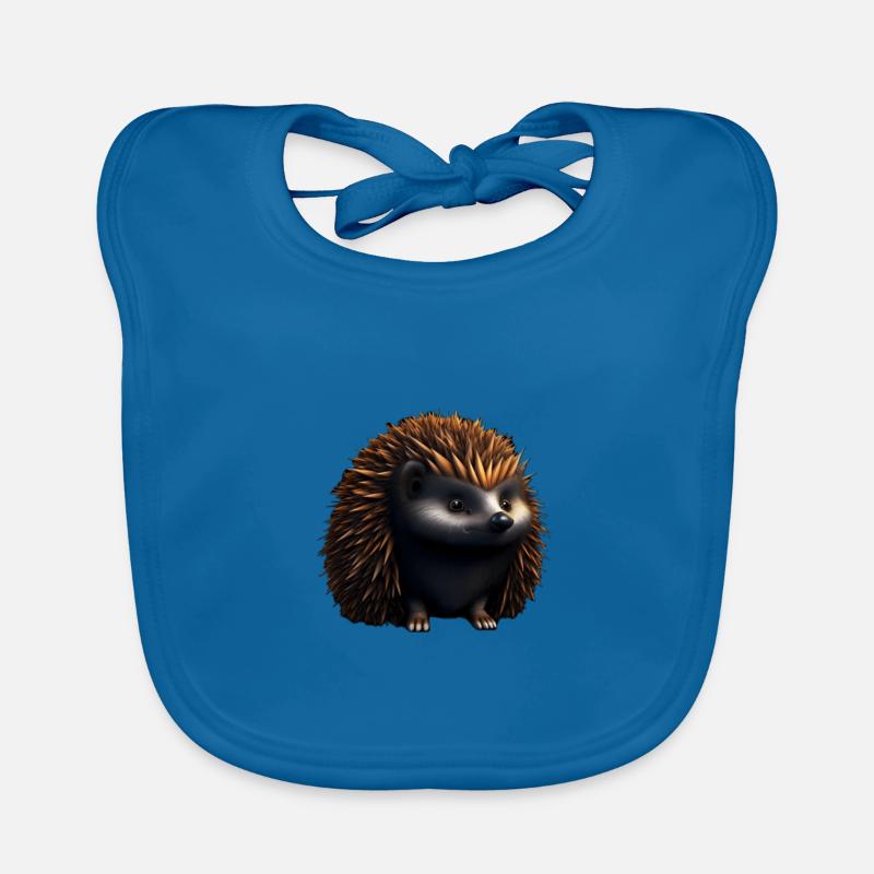Echidna - Baby Bio-Lätzchen - Pfauenblau