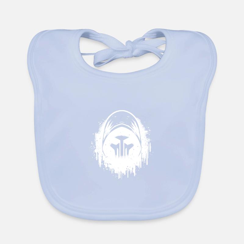 Scary Halloween Ghost Head Under Robe Organic Baby Bibs