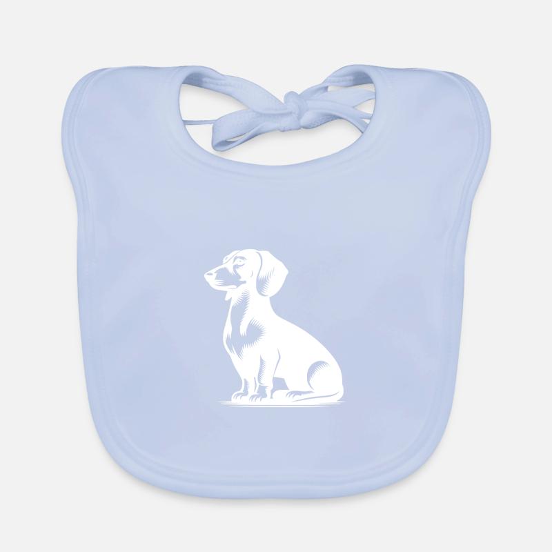 Teckel mignon petit chien de chasse élégant Bavoir bio Bébé