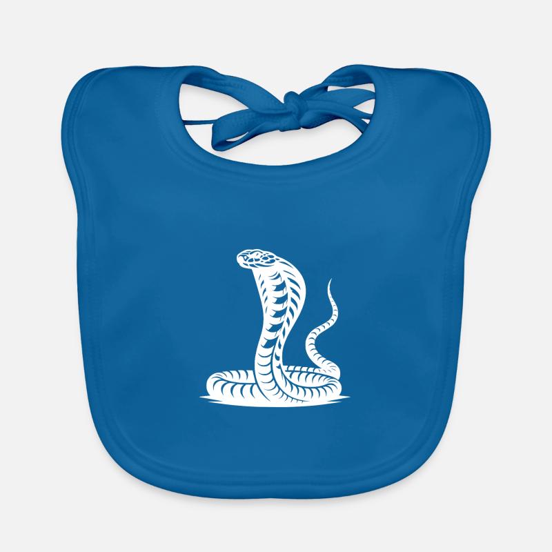 Cobra serpent cou bouclier menaçant posture conception Bavoir bio Bébé