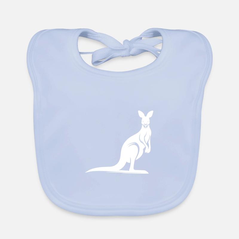 Silhouette eines anmutigen Kängurus Baby Bio-Lätzchen