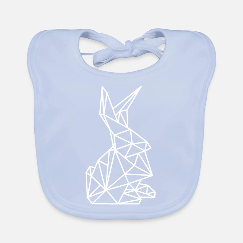Rabbit Geometry Lines Organic Baby Bibs