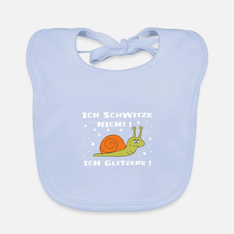Ich schwitze nicht ich glitzere Baby Bio-Lätzchen