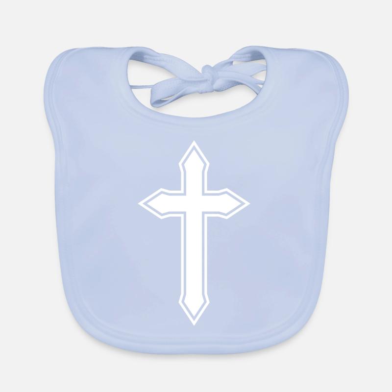 Cross symbol icon Organic Baby Bibs
