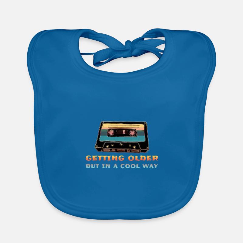 Retro Cassette Oldschool Organic Baby Bibs