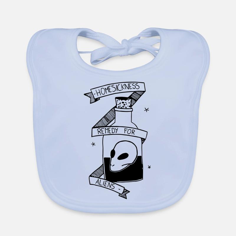 Bottle alien head Organic Baby Bibs