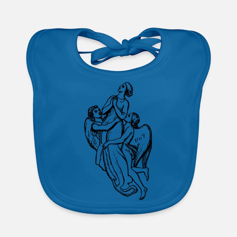 ange - Bavoir bio Bébé - bleu paon