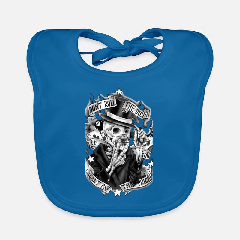 Skeleton with cards Organic Baby Bibs