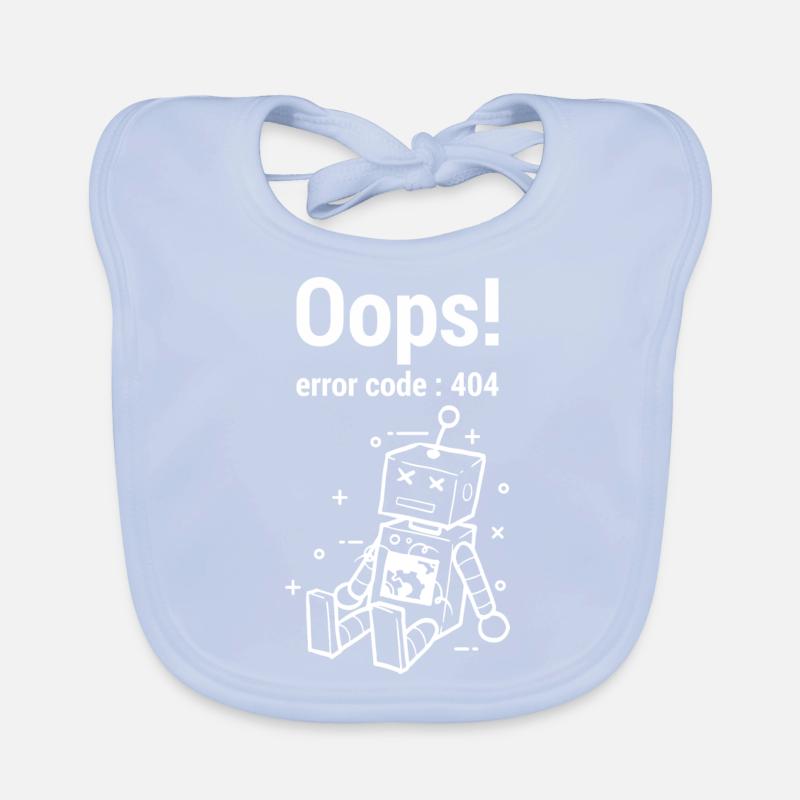 Oops Fehler 404 Grafik Baby Bio-Lätzchen