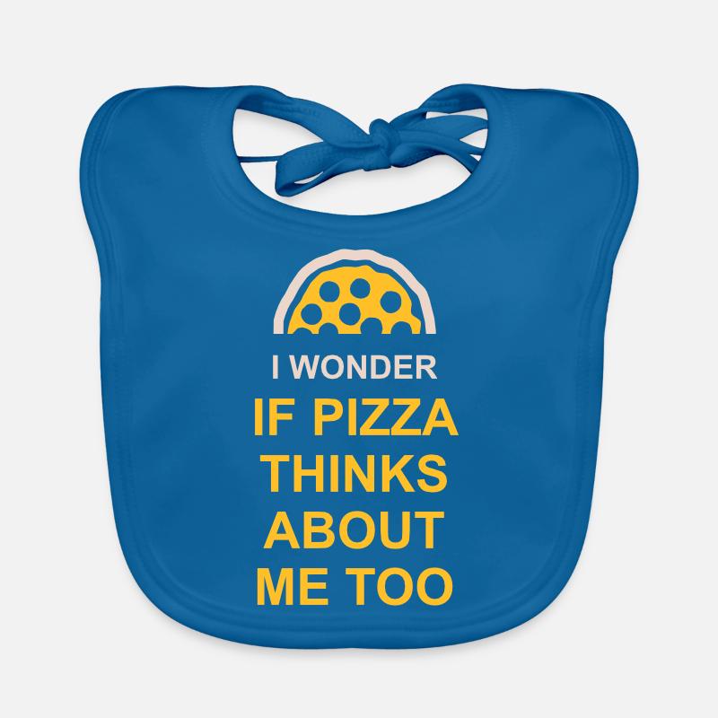 pizza thinks about me Organic Baby Bibs