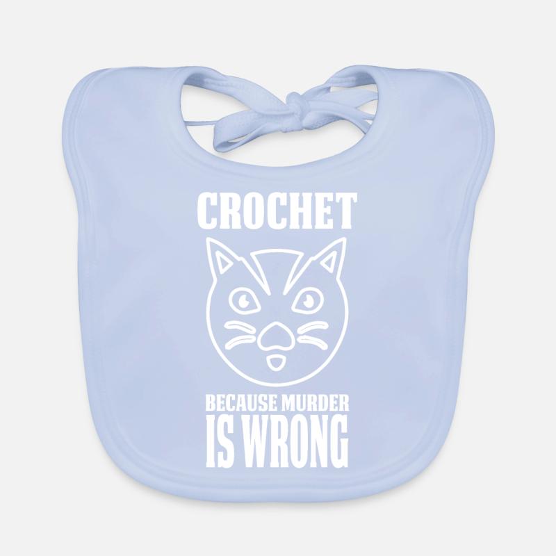 Crochet Because Murder Is Wrong Organic Baby Bibs