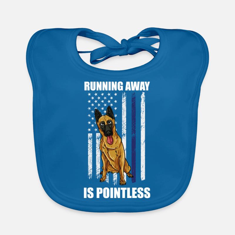 running away is pointless usa flag Design Organic Baby Bibs