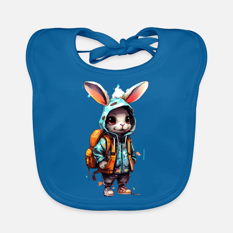 Dessin animé de lapin mignon Bavoir bio Bébé