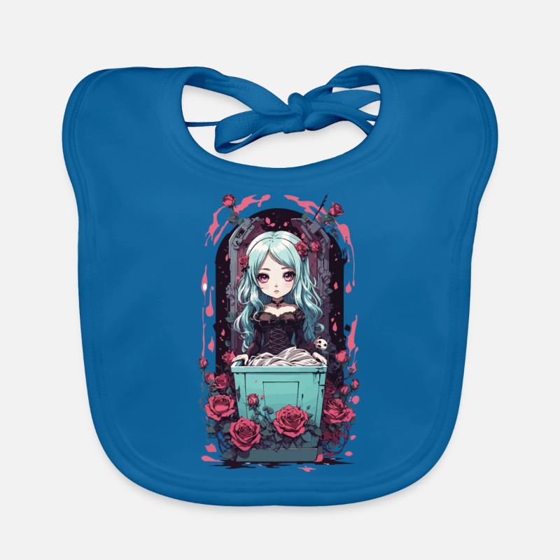 Anime Goth Chibi Vampire egirl Kawaii Design Bavoir bio Bébé