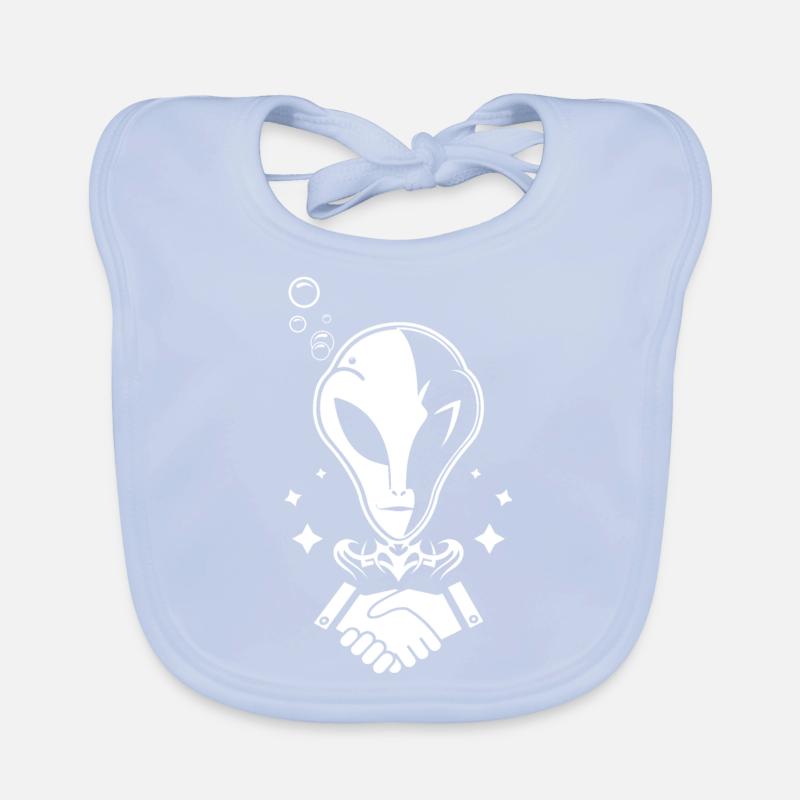 Alien Freundschaft - Ausserirdischer Baby Bio-Lätzchen