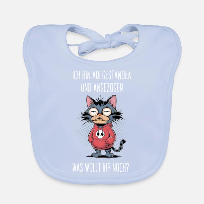 I got up and dressed cat humor Organic Baby Bibs