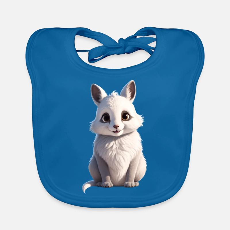 Animal doux - Bavoir bio Bébé - bleu paon