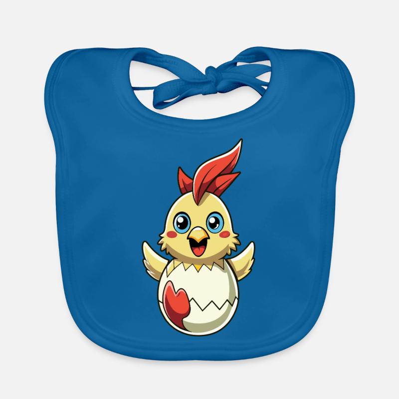 Happy Easter - Osterchicken - Osterei - Geschenk Baby Bio-Lätzchen