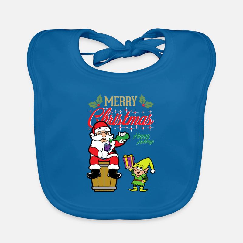 Weihnachtsmann Elf Baby Bio-Lätzchen