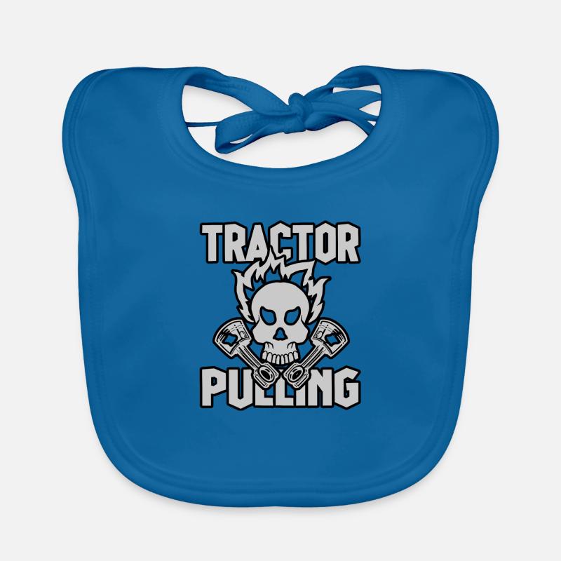 Tractor Pulling Power Full Pull Motorsport Gift Organic Baby Bibs