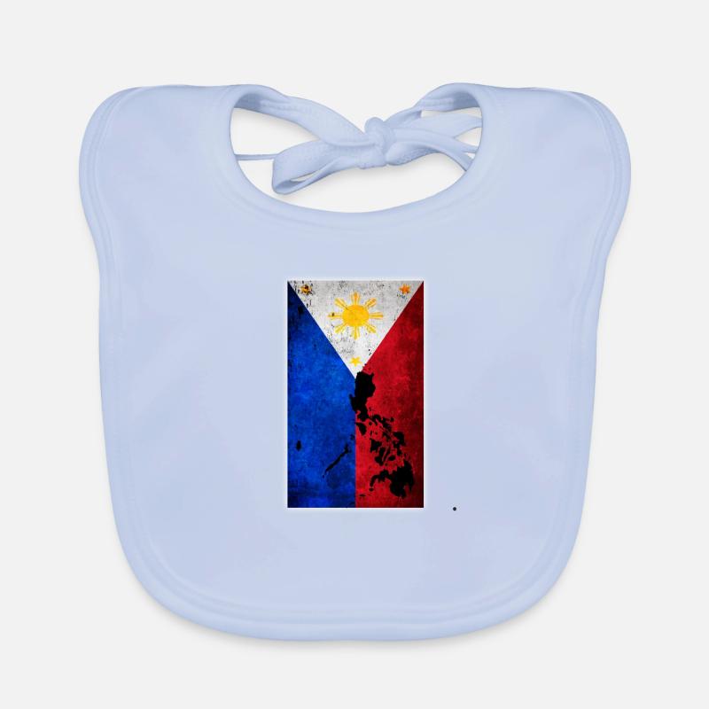 Drapeau philippin carte pilipins tagalog philippin Bavoir bio Bébé
