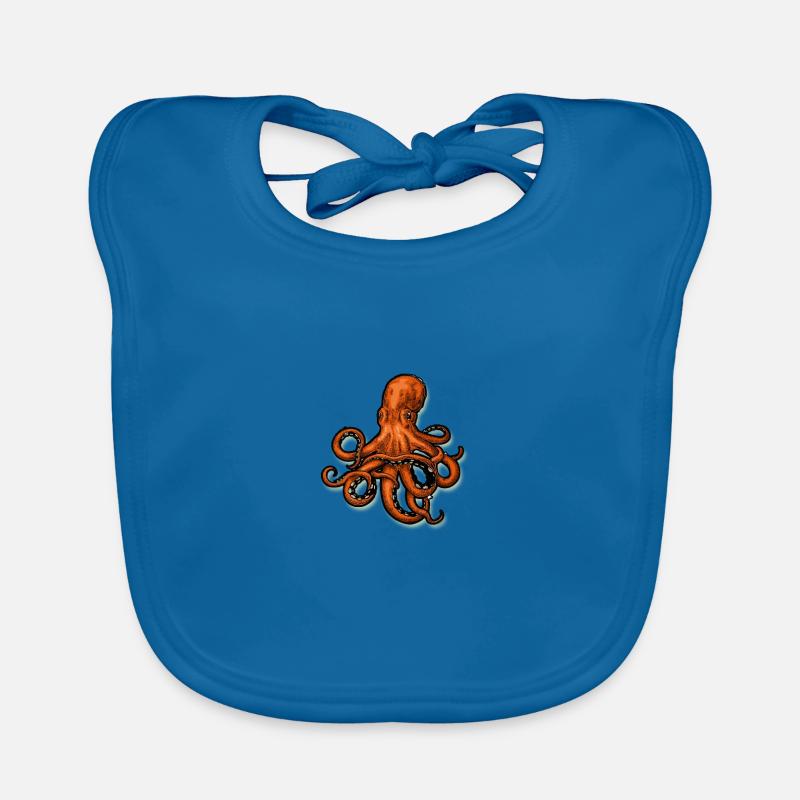 Octopus Octopoda Squids Polyp Calamari Sea Gift Organic Baby Bibs