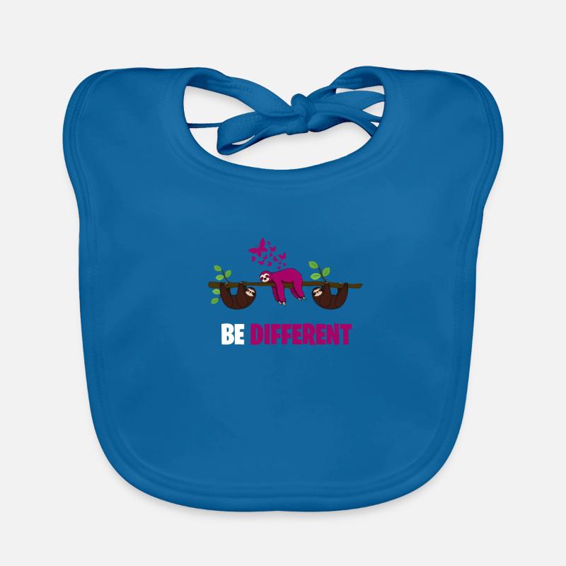 SOYEZ DIFFÉRENT soyez différent Sloth Sloth Design Bavoir bio Bébé