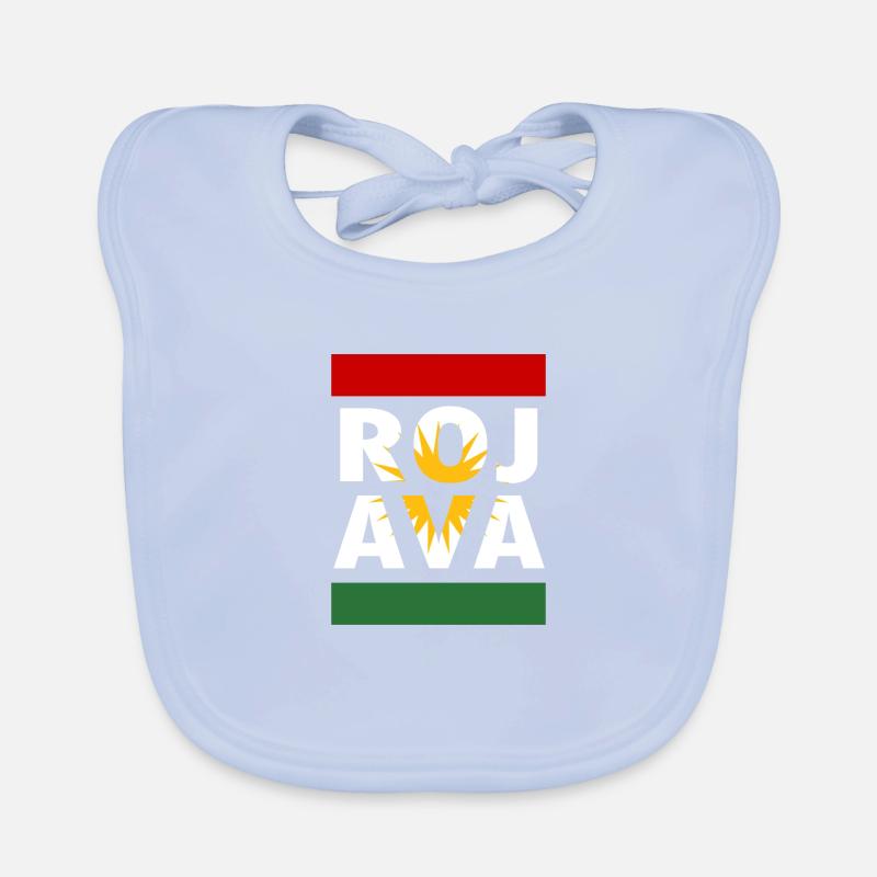 Rojava Kurdistan. rojava gratuit. Défendre le Kurdistan Bavoir bio Bébé