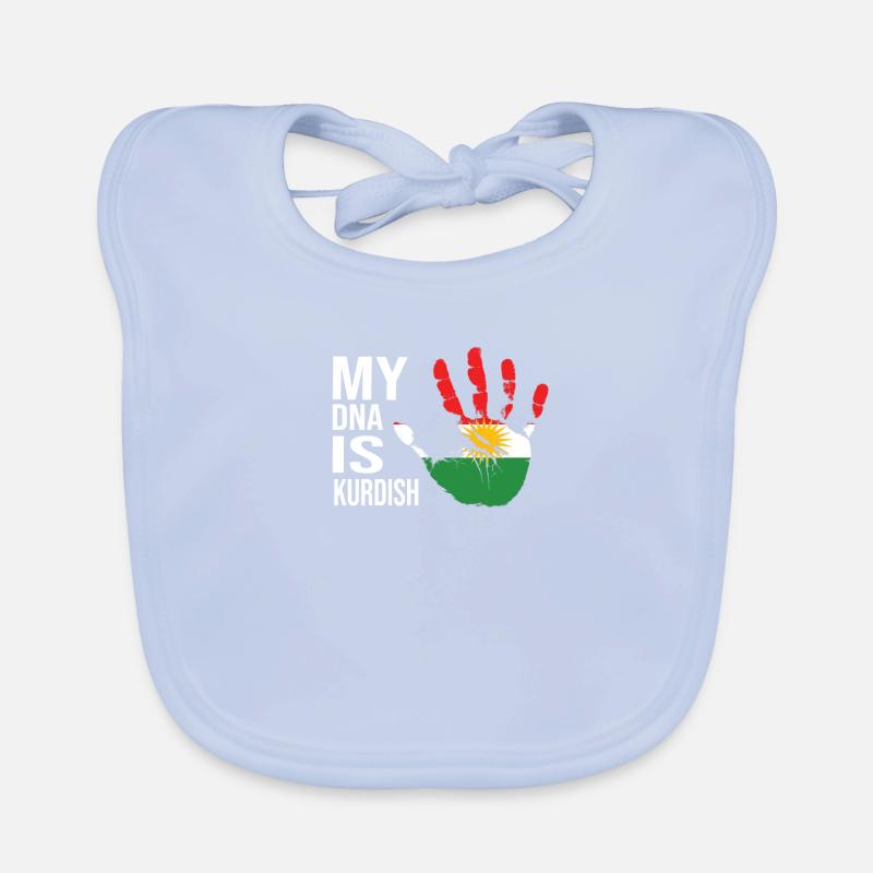 Drapeau du Kurdistan, mon ADN est kurde, kurde cool Bavoir bio Bébé