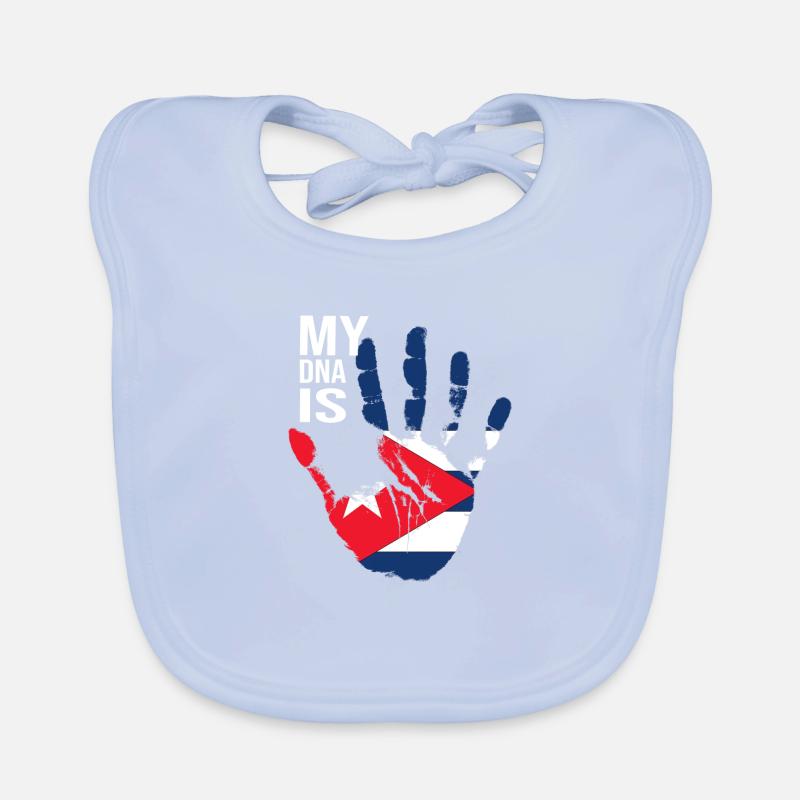 Mon ADN est cubain, Cool Cuba Flag, Cuba Love, Cuba Bavoir bio Bébé