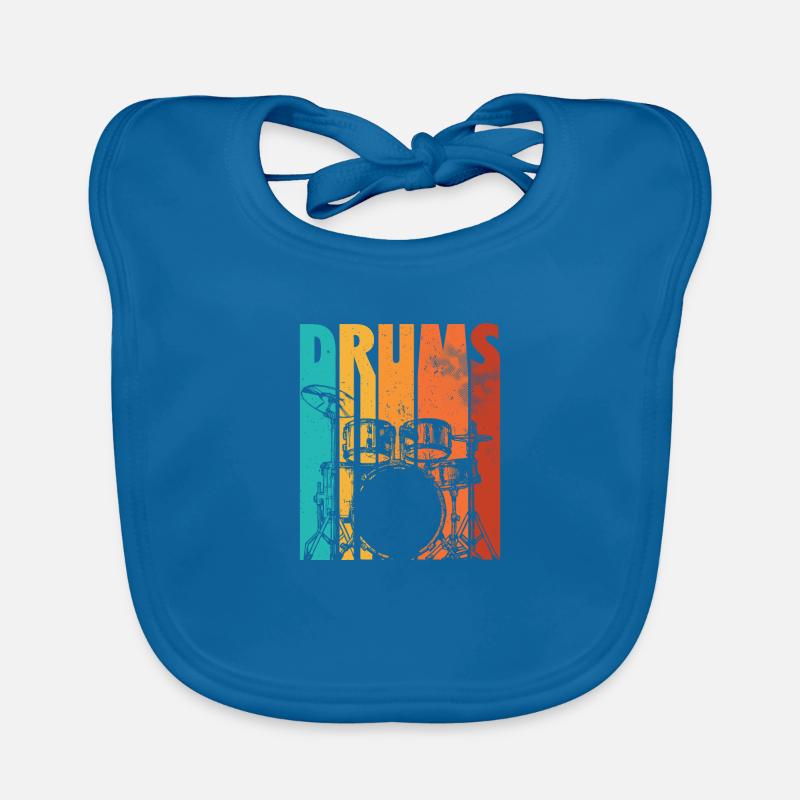 Drummer Drums | Drums drummer gift Organic Baby Bibs