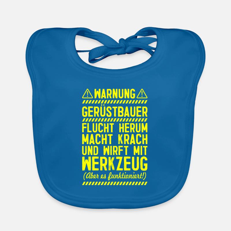Werkzeug Gerüstbauer Geschenk Gerüster Beruf Baby Bio-Lätzchen