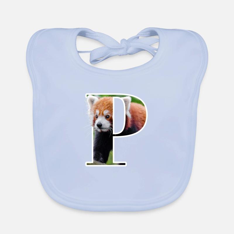 P Panda roux Bavoir bio Bébé