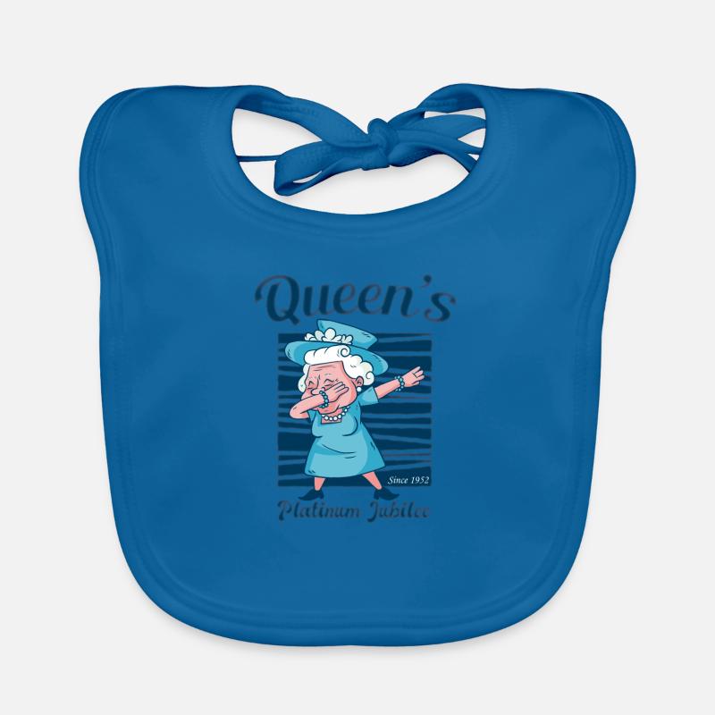 Dabbing British Queen Monarchy Platin-Jubiläum Baby Bio-Lätzchen