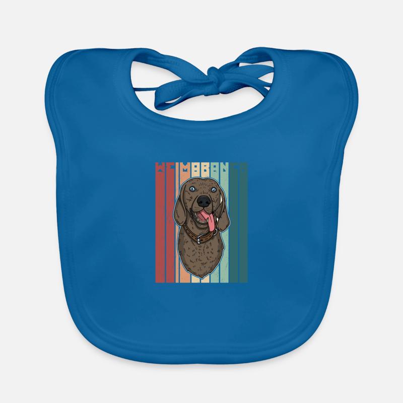 Weimaraner Hundepfote Welpe Hundebesitzer Spruch Baby Bio-Lätzchen