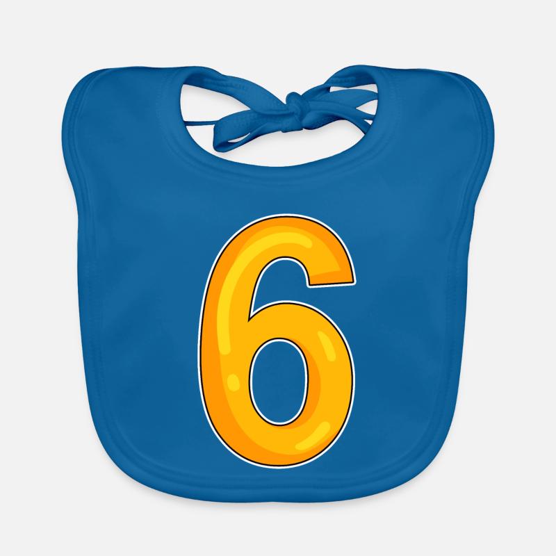 Number 6 Number Organic Baby Bibs