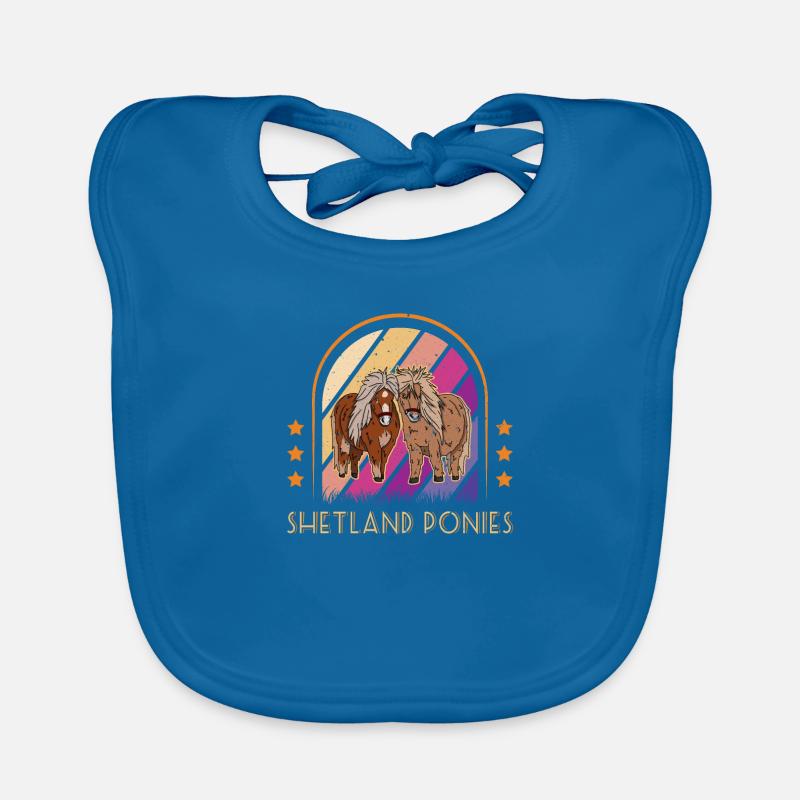 Pferdehalter Pony Shetland Shetty Mädchen Baby Bio-Lätzchen