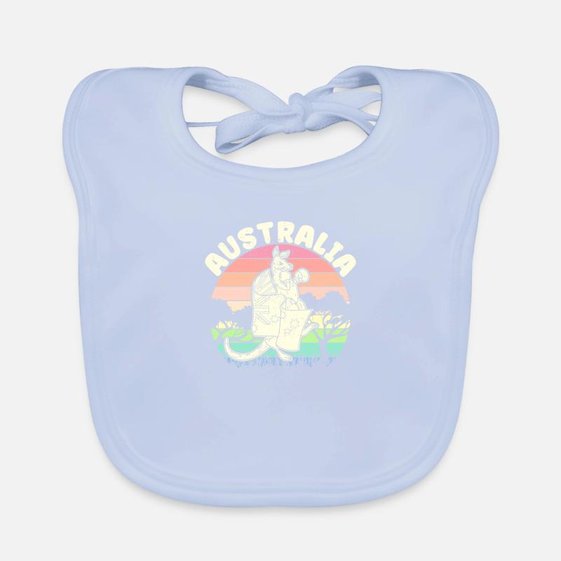 Australien Känguru Australier Sydney Boxen Baby Bio-Lätzchen