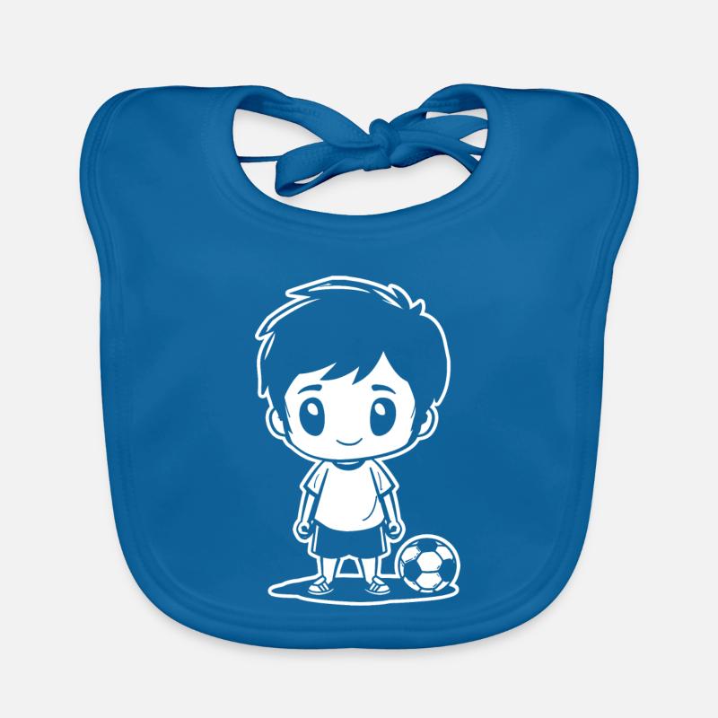Fußball Junge Zeichnung Baby Bio-Lätzchen