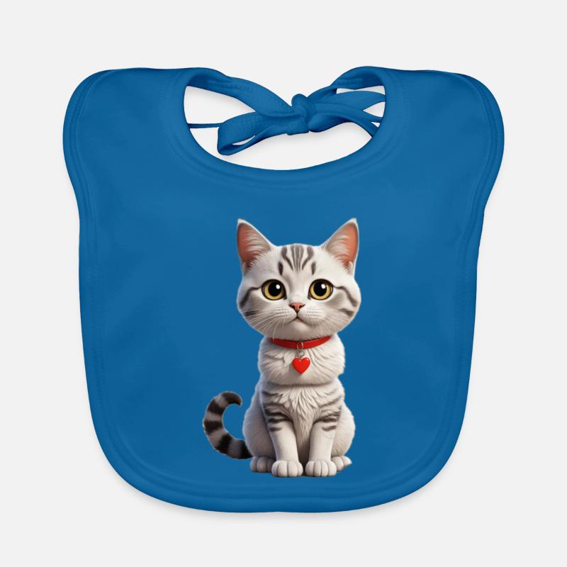 Chat de dessin animé / chat de dessin animé Bavoir bio Bébé