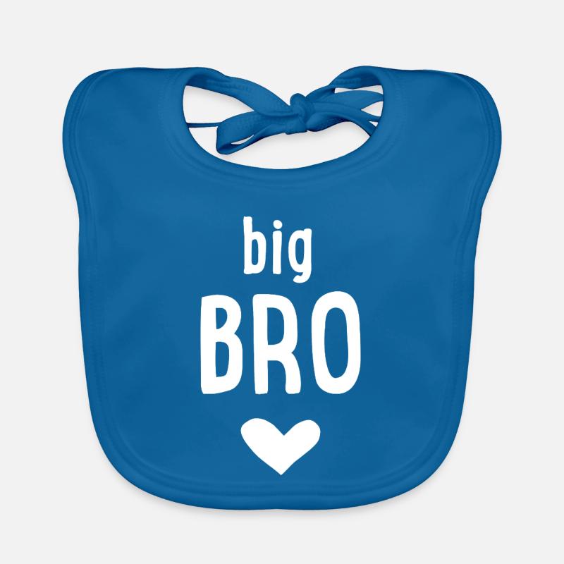Big Bro - Baby Bio-Lätzchen - Pfauenblau