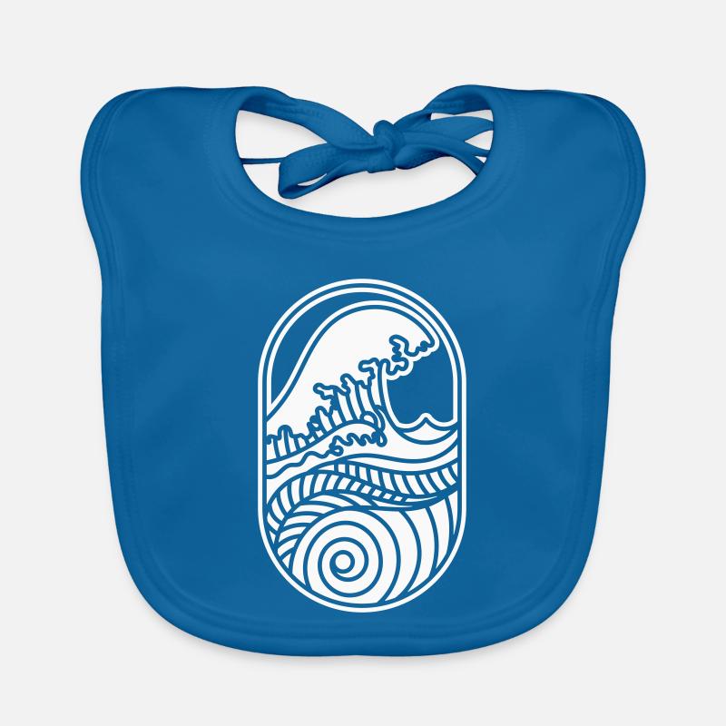 Your New Wave – Coast, Sun & Surf Vibes Organic Baby Bibs