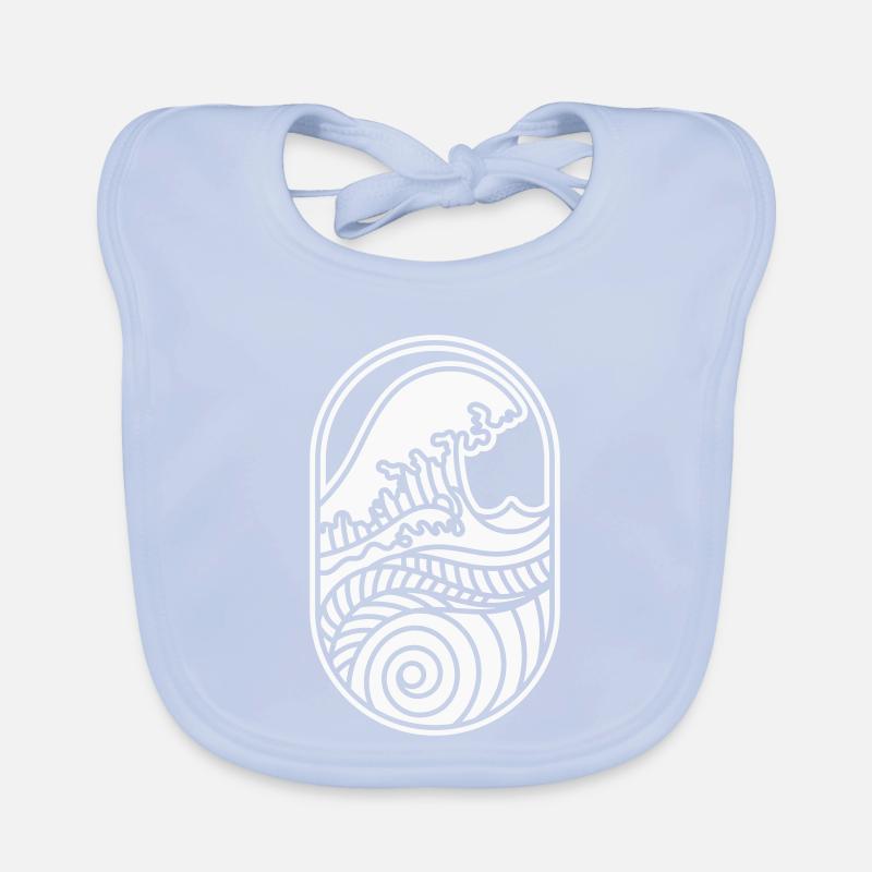 Your New Wave – Coast, Sun & Surf Vibes Organic Baby Bibs
