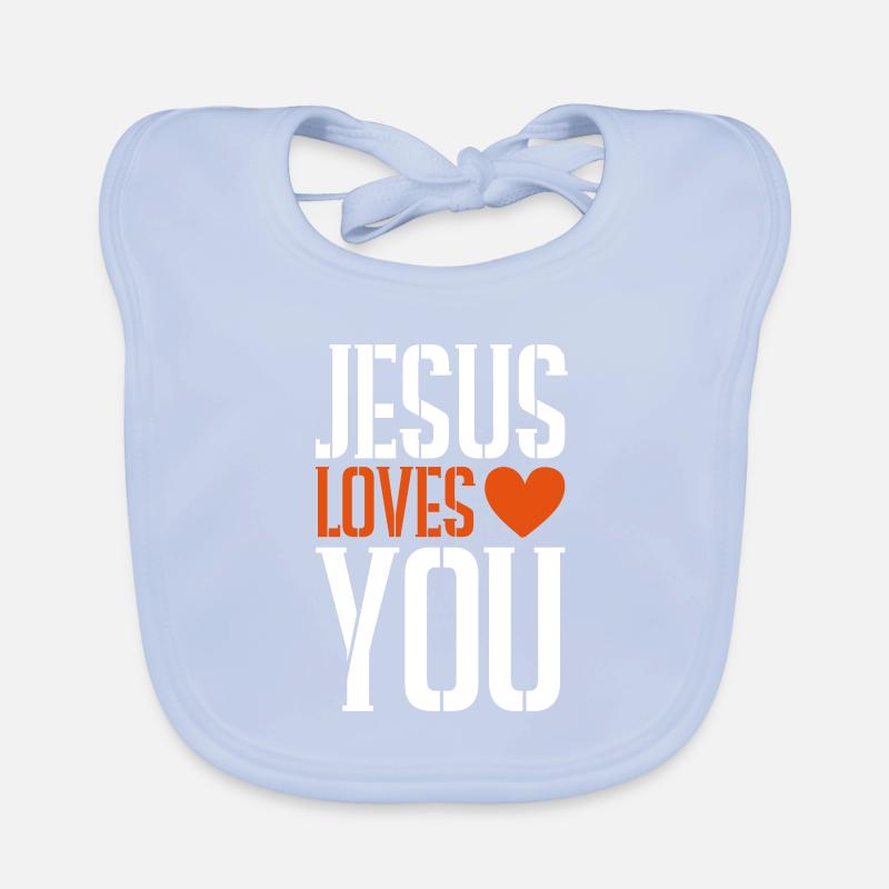 Jésus t’aime Bavoir bio Bébé
