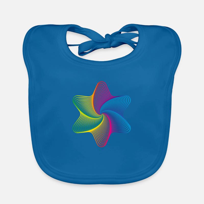 Étoile - illusion, multicolore Bavoir bio Bébé