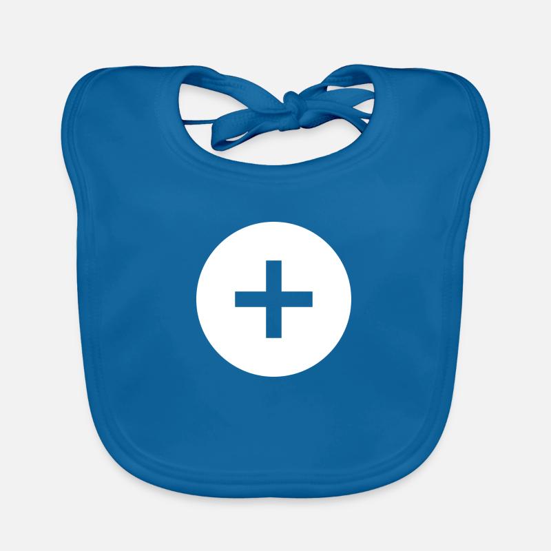 Plus | Symbol | White | gift idea Organic Baby Bibs