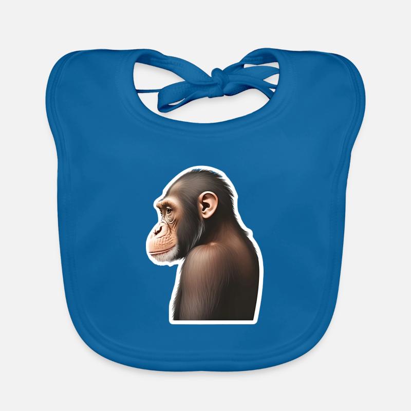 Chimpanzé Bavoir bio Bébé