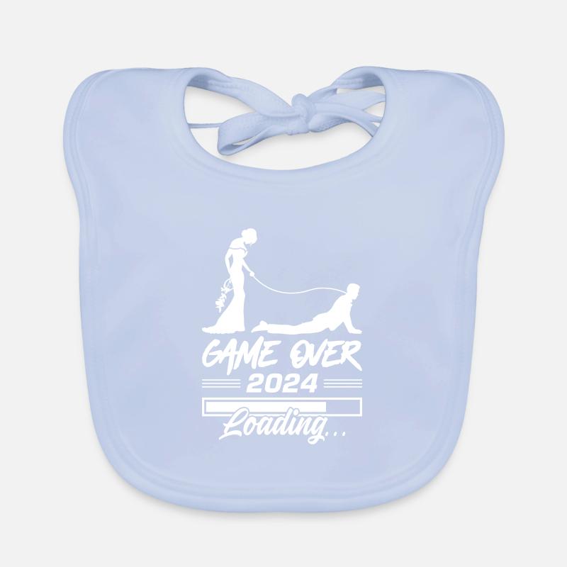Hochzeit Loading 2024 Game Over Baby Bio-Lätzchen