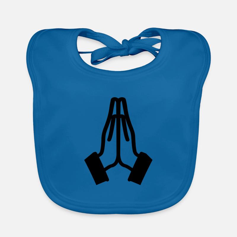 Pray Hands Icon Organic Baby Bibs