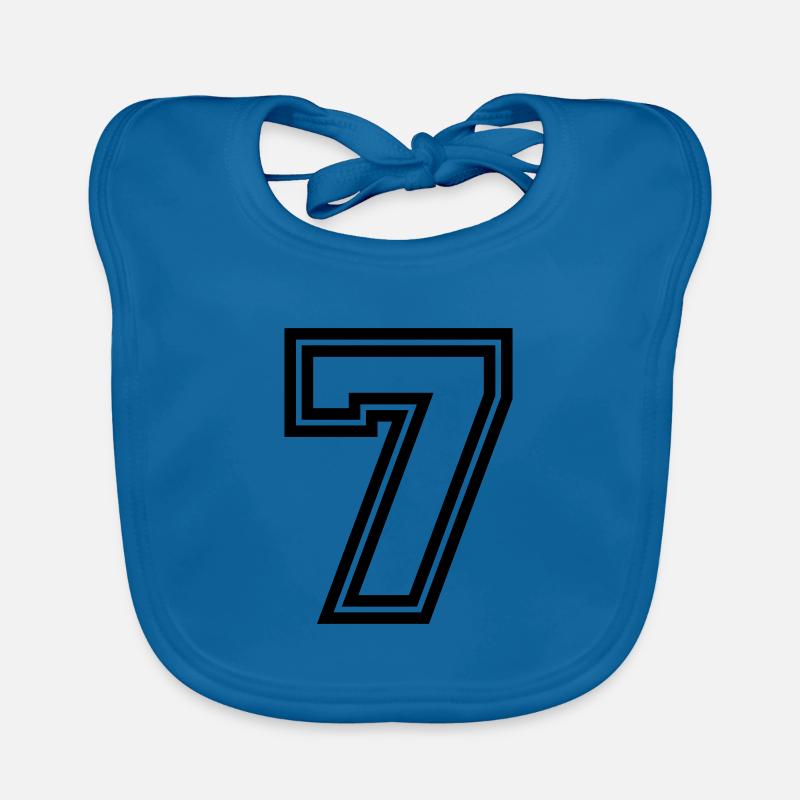 7 Number symbol Organic Baby Bibs